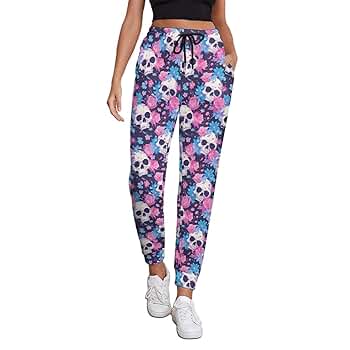 Amazon.com: TZTTZT Skull Flower Blue Pink Womens Sweatpants Amazon.com: TZTTZT Skull Flower Blue Pink Womens Sweatpants
